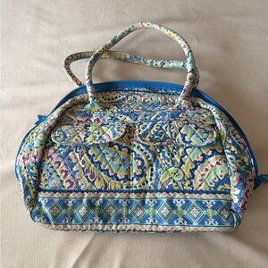 Vera Bradley Blue and Yellow Paisley Travel Bag